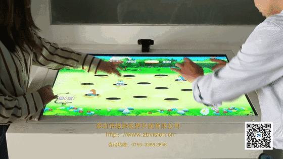 多點(diǎn)觸摸互動(dòng)桌展示效果