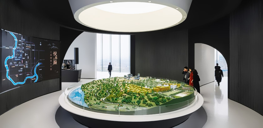 城市規(guī)劃館中的沙盤 城市規(guī)劃館中的沙盤