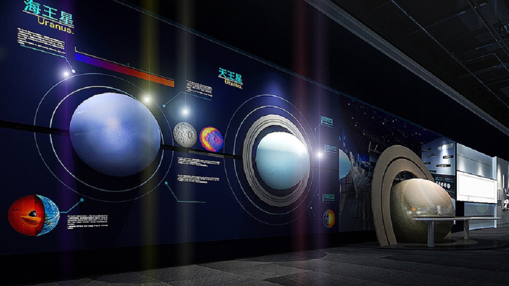 互動(dòng)展示墻 天文館八大行星內(nèi)容展示