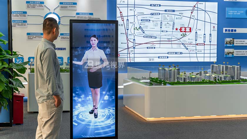 虛擬迎賓 企業(yè)展廳中的虛擬數(shù)字人