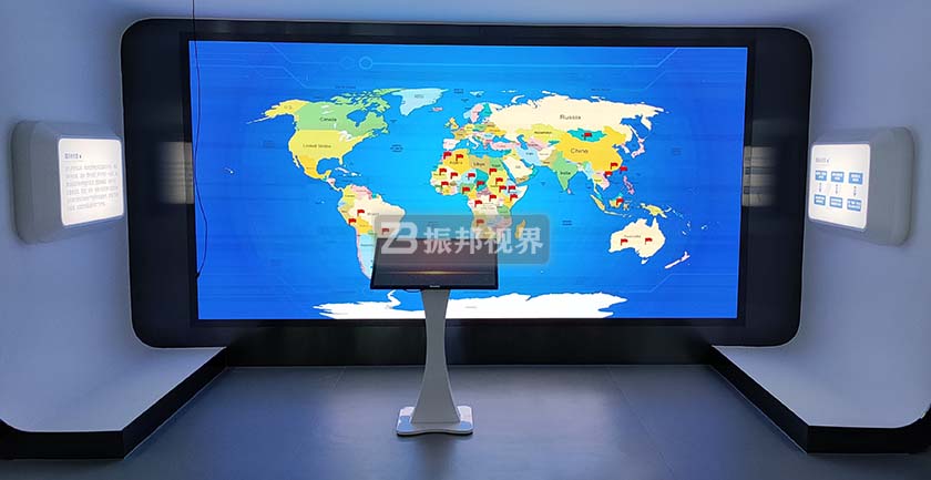 雙屏聯(lián)動系統(tǒng) 企業(yè)展廳中的雙屏聯(lián)動系統(tǒng)