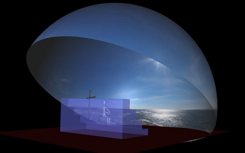 半球型球幕系統(tǒng) 半球型球幕系統(tǒng)設(shè)計(jì)效果圖