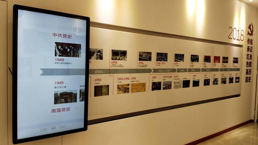 滑軌屏 廉政文化展廳中的滑軌屏