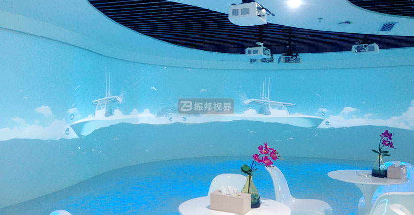 折幕投影制作方案 餐廳曲線折幕投影制作方案效果展示