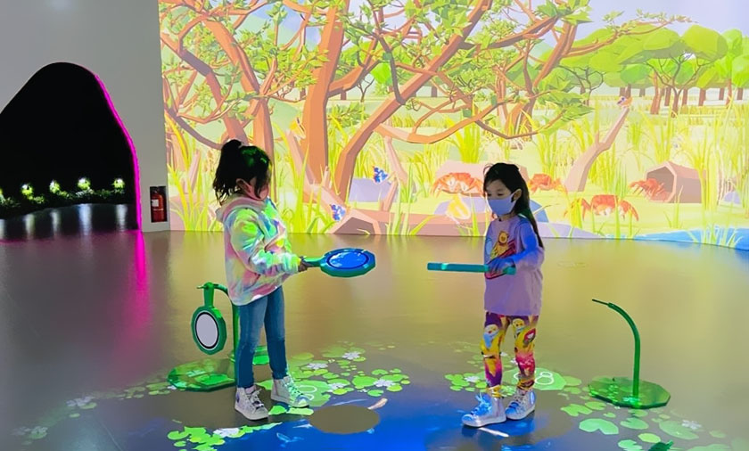 互動投影游戲 科普教育館中的互動投影游戲