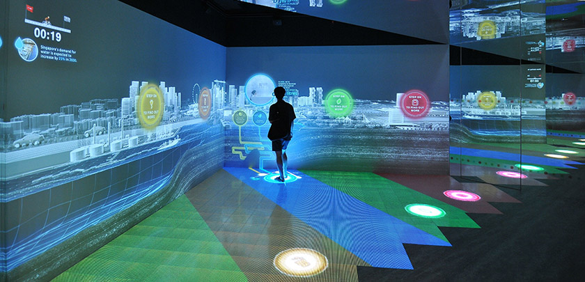 沉浸式展覽中的交互式墻面 沉浸式展覽中的交互式墻面