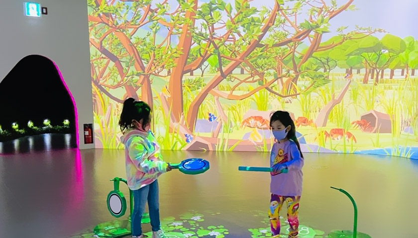 主題樂園中的互動投影游戲 主題樂園中的互動投影游戲