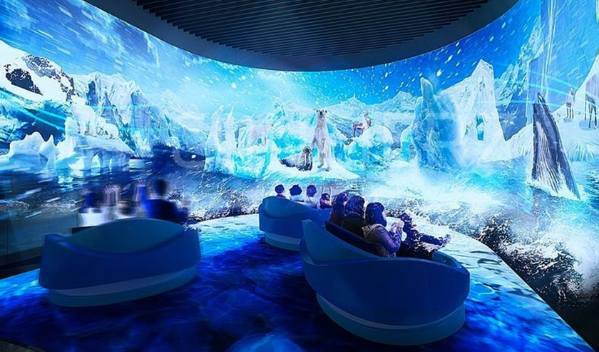 安全科普館中的弧幕投影 安全科普館中的弧幕投影