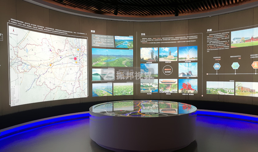 數(shù)字規(guī)劃館中的弧幕大屏中控系統(tǒng) 數(shù)字規(guī)劃館中的弧幕大屏中控系統(tǒng)