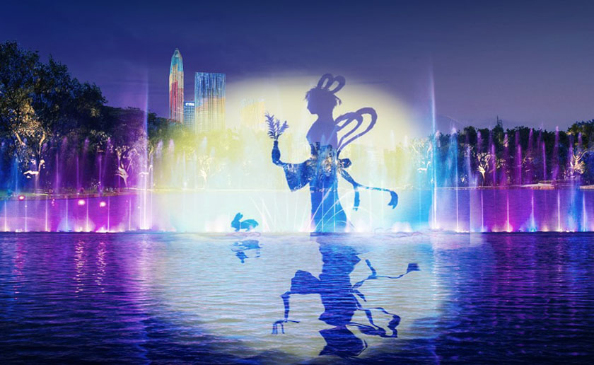 湖面戶外投影秀 湖面戶外投影秀