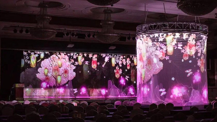 婚禮全息紗幕投影效果圖 婚禮全息紗幕投影效果圖