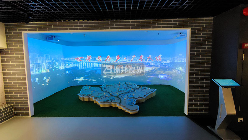 規(guī)劃館中的折幕投影 規(guī)劃館中的折幕投影