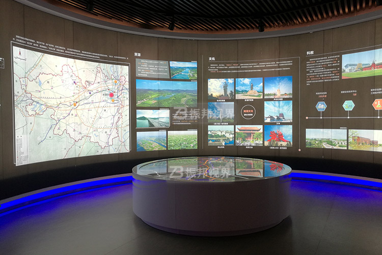 城市規(guī)劃館中的弧幕大屏中控區(qū)域