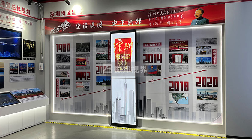 國防教育館中的拼接滑軌屏互動系統(tǒng)