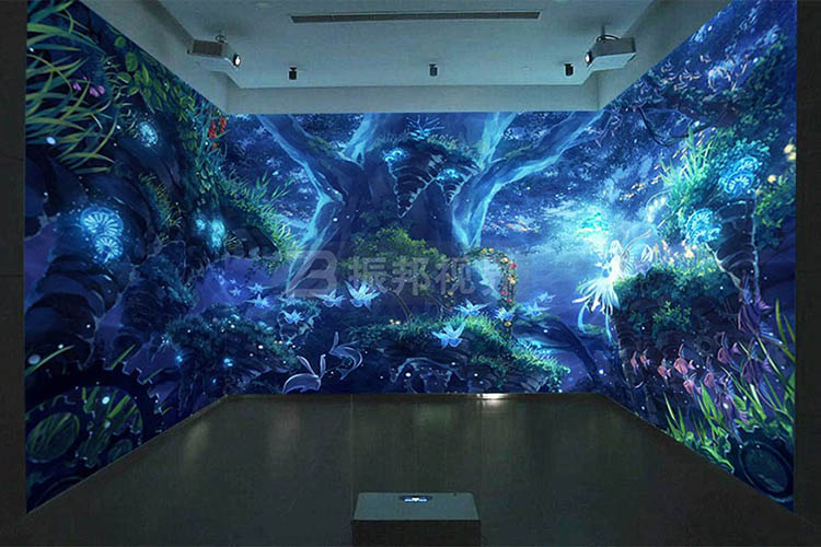 三折幕投影設(shè)計效果圖