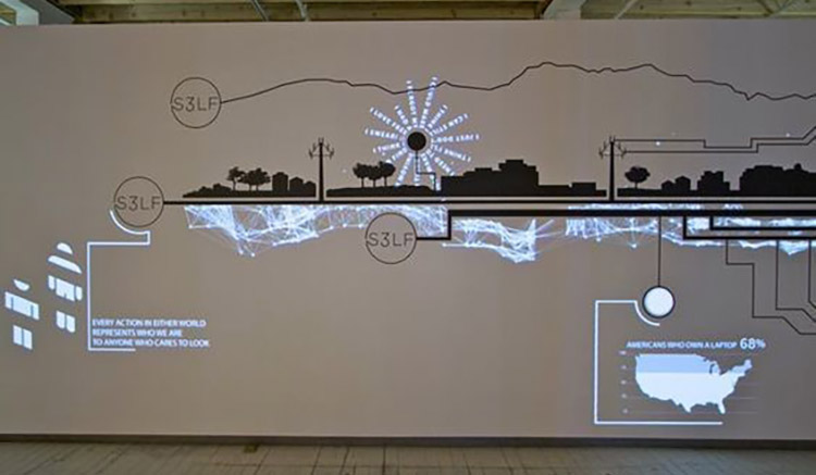 石墨烯互動投影墻展示效果