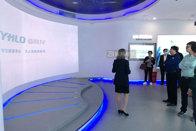 企業(yè)展廳弧幕投影效果圖