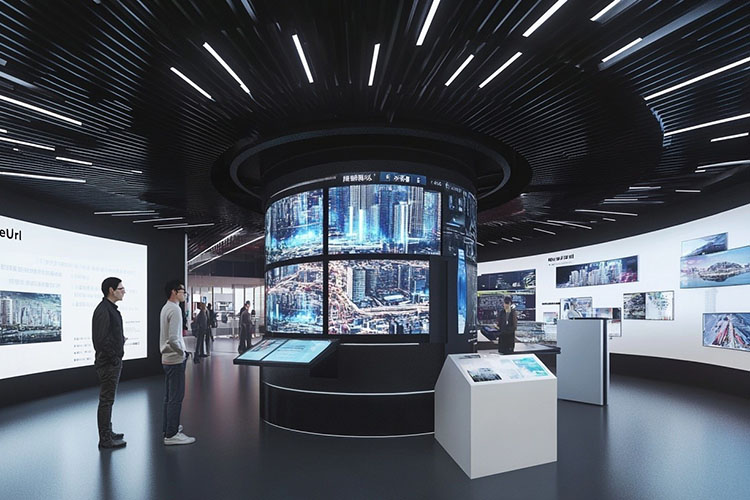 工業(yè)數字展廳設計效果圖