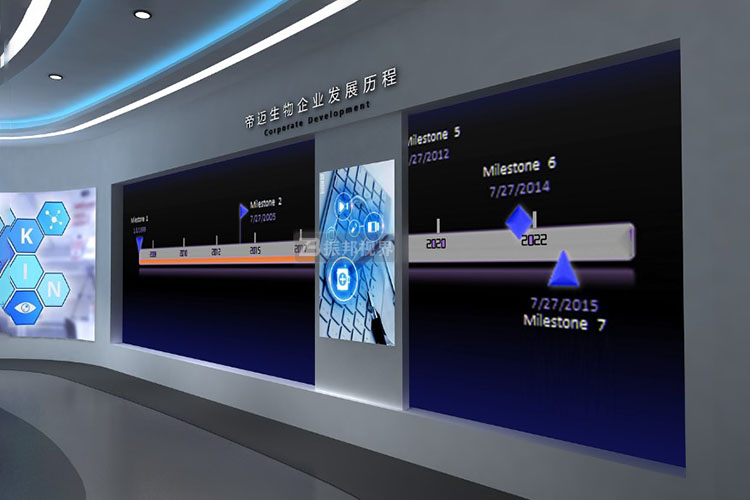 生物科技展廳滑軌屏